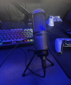 Audio-Technica AT2020USB+ Cardioid Condenser USB Microphone, With Built-In Headphone Jack & Volume Control, Perfect for Content Creators (Black) AT2020USB+ Black 42 71ukjS1fHLL