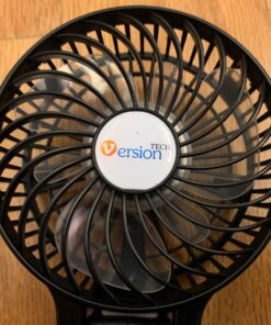 VersionTECH. Mini Handheld Fan, USB Desk Fan, Small Personal Portable Table Fan with USB Rechargeable Battery Operated Cooling Folding Electric Fan for Travel Office Room Household Black 56 71ukyUIUk6L