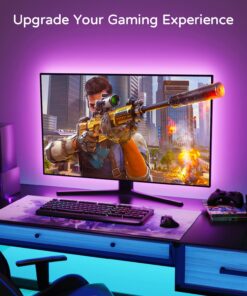 HAMLITE TV LED Backlight, 8.2Ft Led Light for TV 32-60 Inch Monitor Backlight, HDTV Wall Mount Stand Work Space Gaming Room Decor, LED Bias Ambient Mood Lighting Kit for 32-60inch 45 71ul0IaYb2L