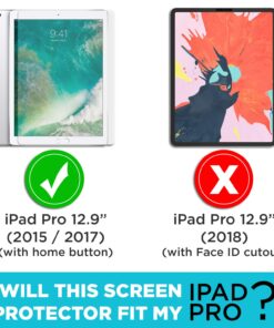 Alternative view of Tech Armor Ballistic Glass Screen Protector Designed for Apple iPad Pro 12.9 Inch (2015 and 2017) 1 Pack