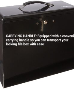 Master Lock File Box with Lock, Large Locking for Documents, Steel Keys, 7148D 18 71ulRwZyYFL