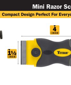 Titan 12031 4-Inch Mini Razor Scraper | Includes 1 Extra Heavy-Duty Razor Blade 20 71umSW FQKL