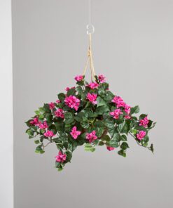 Nearly Natural Bougainvillea Basket Silk 1 Artificial Hanging Plant, 32 x 32 x 24, Green, Pink 33 71unHOQBBzL