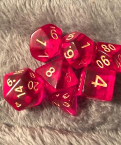 Wiz Dice Series II - Polyhedral Dice Set for Tabletop RPG Adventure Games with a Dice Bag - DND Dice Set, Suitable for Dungeons and Dragons, MTG and Dice Games Alike - Faerie Fire - 7 ct 22 71unI5E03BL