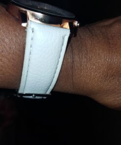 Top Plaza Fashion Women's Analog Watch, PU Leather Band Rose Gold Tone - White White Watch 37 71unoh5wtHL