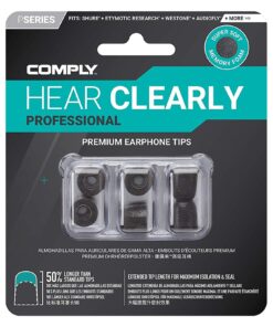 Comply Professional Noise Isolating Earphone Replacement Tips | for NuForce, ISOtunes PRO, Q-Jays, Etymotic Research, Westone, Shure & More |Size Large, 3 pairs,Black Black 19 71uo3iwTsqL