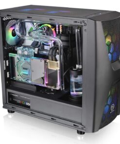 Thermaltake Commander C34 Motherboard Sync ARGB ATX Mid Tower Computer Chassis with 2 200mm ARGB 5V Motherboard Sync RGB Front Fans + 1 120mm Rear Black Fan Pre-Installed CA-1N5-00M1WN-00 28 71uonl9e9vL