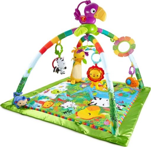 Fisher-Price Baby Rainforest Music & Lights Deluxe Infant Gym Standard Packaging