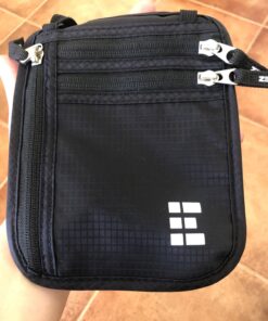 Travel Neck Wallet with RFID Blocking, Travel Neck Pouch Passport Holder for Women and Men Keep Valuables Safe One Size Black 45 71upDM2x8WL