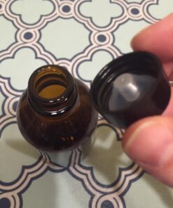 4 Oz (120 ml) Amber Boston Round Glass Bottle w/Cap - Pack of 6 10 71uq1fB17lL