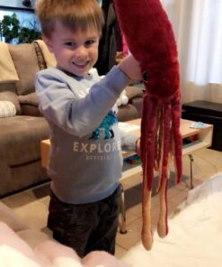 Wild Republic Giant Squid Plush, Stuffed Animal, Plush Toy, Ocean Animals, 22 inches, Red (83198) 34 71uqDUaticL