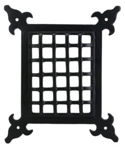 A29 Hardware Cast Iron Speakeasy Door Grill/Grille with Viewing Door, Black Powder Coat Finish, Medium Size Medium-Black 35 71uqPAYBN9L