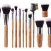EmaxDesign 12 Pieces Makeup Brush Set Professional Bamboo Handle Premium Synthetic Kabuki Foundation Blending Blush Concealer Eye Face Liquid Powder Cream Cosmetics Brushes Kit With Bag 19 71ur1Jdk71L