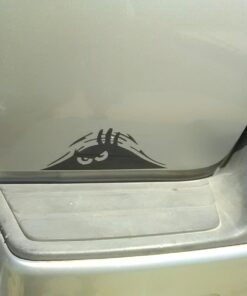 Jackey Awesome® 1 X Peeking Monster Scary Eyes Car Decal/Sticker for Laptop Ipad Window Wall Car Truck Motorcycle (Theft, Black) Theft, Black 22 71urWNBr1kL