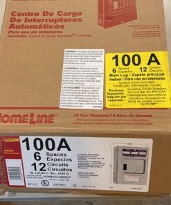 Square D by Schneider Electric HOM612L100SCP Homeline 100 Amp 6-Space 12-Circuit Indoor Surface, No Size, No Color ELECTRICAL_BOARD Load Center 28 71usY1Kx3nL