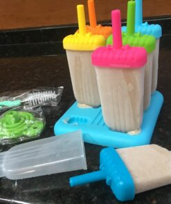 Popsicles Molds, Ozera Set of 6 Reusable Ice Pop Molds Easy Release Popsicle Maker Molds Cream Popcical Molds for Homemade Popsicles With Funnel & Cleaning Brush Assorted Colors 47 71utY6lEe9L