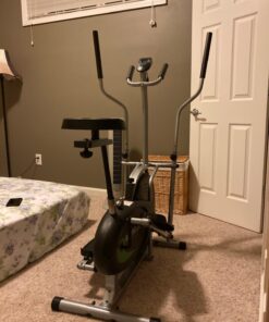 Body Rider Elliptical Machine and Stationary Bike with Seat and Easy Computer, Dual Trainer 2-in-1 Cardio Exercise Machine, Home Gym, Workout Equipment BRD2000, Black & grey, One Size 41 71uwp27WbbL 1