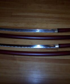 Ace Martial Arts Supply Handmade Japanese Shirasaya Samurai Katana Sharp Sword-Kenshin Burgundy 72 71uxnH mF8L