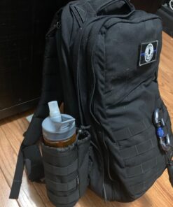 Gonex Tactical MOLLE Water Bottle Pouch, Drawstring Open Top & Mesh Bottom Travel Water Bottle Bag Hydration Carrier Black 47 71uySOIWrZL 2