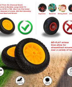 Alternative view of Bonnlo Kayak Cart Canoe Dolly Fishing Kayak Accessories Carrier Foldable Paddle Board Trolley Boat Trailer Transport with NO-Flat Airless Tires Wheels and 2 Ratchet Straps Kickstands- "U"shape