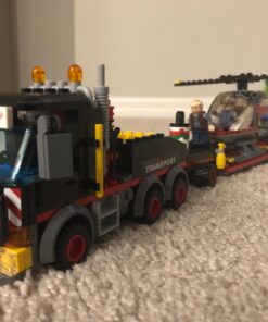 LEGO City Heavy Cargo Transport 60183 Toy Truck Building Kit with Trailer, Toy Helicopter and Construction Minifigures for Creative Play (310 Pieces) (Discontinued by Manufacturer) 38 71v BBdcSgL