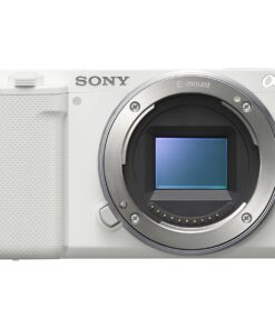 Sony Alpha ZV-E10 - APS-C Interchangeable Lens Mirrorless Vlog Camera - White Camera Only Base 10 71v ml x3VL