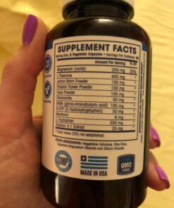 Premium Natural Sleep Aid for Adults - Effective Relief - Non Habit Forming - Wake Up Feeling Refreshed - Proprietary Blend with Melatonin, Tryptophan, Magnesium, Valerian, Chamomile & More - 60 Veg 21 71v pBH4nQL