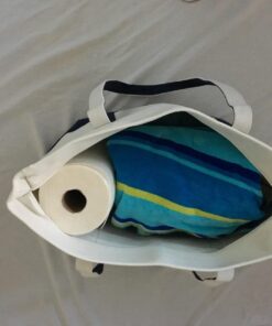 DALIX 23" Premium 24 oz. Cotton Canvas Shopping Tote Bag Navy Blue 36 71v0p8FV08L