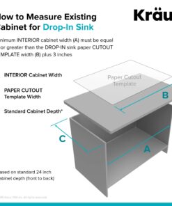 Kraus KGD-410B 24 2/5 inch Dual Mount Single Bowl Black Onyx Granite Kitchen Sink Sink with Strainer 28 71v18P3s9CL