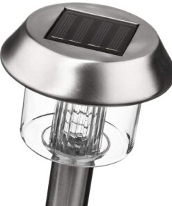Signature Garden Premium Stainless Solar Garden Lights - Super-Bright 15 Lumens - Perfect Neutral Design; Makes Garden Pathways & Beds Look Great - Easy NO-Wire Installation; Water-Resistant Stainless Steel Silver 6-pack 30 71v1ONSNx8L 1