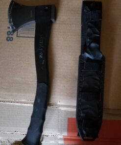 Schrade SCAXE2L 15.7in Large Survival Axe with 4.2in Stainless Steel Blade and Glass Fiber PA and TPR Rubber Handle for Outdoor Survival Camping and Everyday Tasks Standard Packaging 34 71v1pRSeJgL