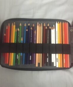 Speedball Art Products Genuine Leather Storage Case for Pencils, Markers, Pens and Art Supplies (Holds Up to 120 Standard Pencils, Black) 120 Pencil Capacity 40 71v1tYX4GfL