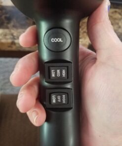 JINRI Infrared Professional Salon Hair Dryer Ionic Hair Dryer with Diffuser & Concentrator Attachments for Curly Hair, Black (Large) 50 71v23nWPRQL