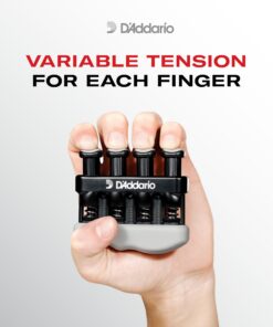 D'Addario Accessories Hand Exerciser–Improve Dexterity and Strength in Fingers, Hands, Forearms- Adjust Tension Per Finger– Simulated Strings Help Develop Calluses- Comfortable Conditioning Varigrip Only(Original) 28 71v34hgS5AL