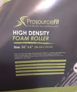 ProsourceFit High Density Foam Rollers 12 - inches long, Firm Full Body Athletic Massage Tool for Back Stretching, Yoga, Pilates, Post Workout Muscle Recuperation, Black 36"H x 6"D 45 71v3wsxEvJL