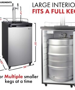 Kegco HBK199S-2 Keg Dispenser 2 Faucet Stainless Steel 16 71v3xqub6TL
