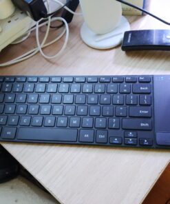 Rii K22 Ultra Slim 2.4 Gigahertz Mini Wireless Multimedia Keyboard with Touchpad for PC and Laptop 2.4G 26 71v4ZXnIklL