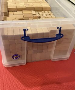 KidKraft 60-Piece Wooden Cutout Shapes Block Building Architectural Set - Natural 38 71v58dOnosL