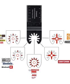 Vtopmart 50 Wood Oscillating Multitool Quick Release Saw Blades Compatible with Fein Multimaster Porter Cable Black & Decker Bosch Craftsman Ridgid Ryobi Makita Milwaukee Rockwell Universal-50pcs 10 71v5XUfOCOL