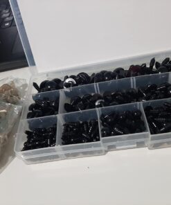 OUTUXED 520pcs Plastic Safety Eyes and Noses with Washers, Craft Doll Eyes, Black Safety Eyes for Amigurumi, Puppet, Plush Animal and Teddy Bear 47 71v9Jh2HXfL