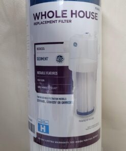 GE FXHSC Whole House Water Filter | Replacement for Water Filtration System | NSF Certified: Reduces Sediment, Rust & Other Impurities from Water | Replace Every 3 Months for Best Results | 1 Filter 1 Count (Pack of 1) 31 71v9UoZ8ASL