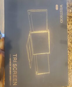 WESTHOD 12" Laptop Monitor Extender, Portable Monitor for Laptop HDMI USB C Screens Extender FHD 1080P, Plug-Play Tri-Screen for 13”-16” Laptops 121 71v9wOPfvSL