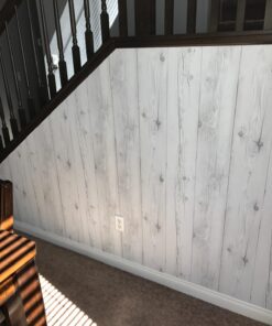 ROSEROSA Peel and Stick PVC Reclaimed Wood Self-Adhesive Wallpaper Covering Countertop Backsplash Panel White (22344 : 1.64 Feet X 9.84 Feet) 34 71vA2oT0OhL