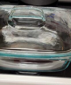 Pyrex Easy Grab 2-Qt Glass Casserole Dish with Lid, Tempered Glass Baking Dish with Large Handles, Dishwashwer, Microwave, Freezer and Pre-Heated Oven Safe 2 QT 35 71vAXkcHUL