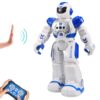 Sikaye RC Robot for Kids Intelligent Programmable Robot with Infrared Controller Toys, Dancing, Singing, Led Eyes, Gesture Sensing Robot Kit, Blue 50 71vB rQWgfL