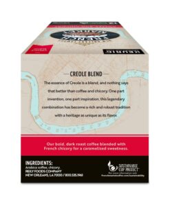 French Market Coffee, Creole Blend Coffee and Chicory, Single Serve Coffee K-Cup Pods, Dark Roast, 12 Count 12 Count (Pack of 1) 4 71vCEz9AxL