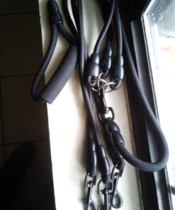 Heavy Duty 3 Dog Leash No Tangle Multiple Dog Leash Triple Dog Leash(30-200 Lbs) Double Dog Leash for 2 Dogs,360°Swivel 3 Way Dog Leash Interchangeable Two Dog Leash with Hand-Protected Handle L / For 20LBs - 150LBs Dogs Black 41 71vCnRG6G0L