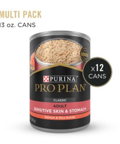 Alternative view of Purina Pro Plan Sensitive Skin and Stomach Dog Food Pate, Sensitive Skin and Stomach Salmon and Rice Entree - 13 oz. Can Salmon & Rice - Wet Dog Food (12) 13 oz. Cans