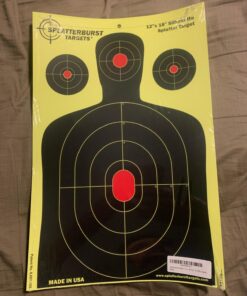 Splatterburst Targets - 12 x18 inch - Silhouette Splatter Target - Easily See Your Shots Burst Bright Fluorescent Yellow Upon Impact - Made in USA 10 pack 36 71vE49IX4tL
