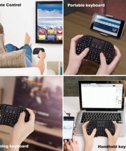 Rii i8 2.4G Mini Wireless Keyboard with Touchpad&QWERTY Keyboard, Portable Wireless Keyboard with USB Receiver Remote Control for laptop/PC/Tablets/ Windows/Mac/TV/Xbox/PS3/Raspberry Pi .Black 28 71vEZGpRDFL